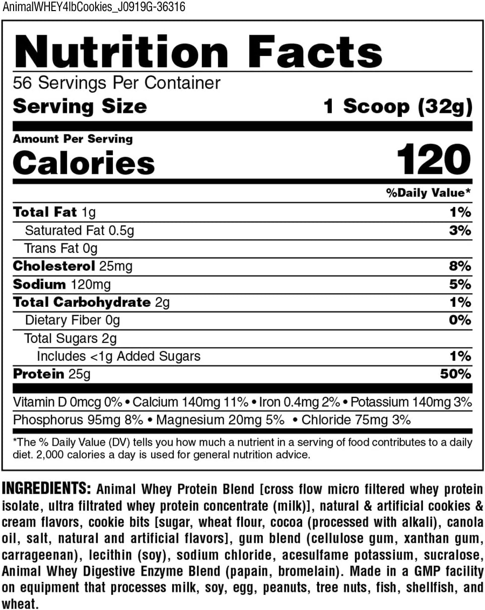 High-Quality Whey Isolate Protein Powder for Post-Workout Recovery with Animal Pak Vitamins & Supplements