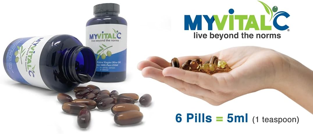 High Strength Antioxidant Supplement Softgel Capsules with Pure Olive Oil for Men & Women - 180 Softgels