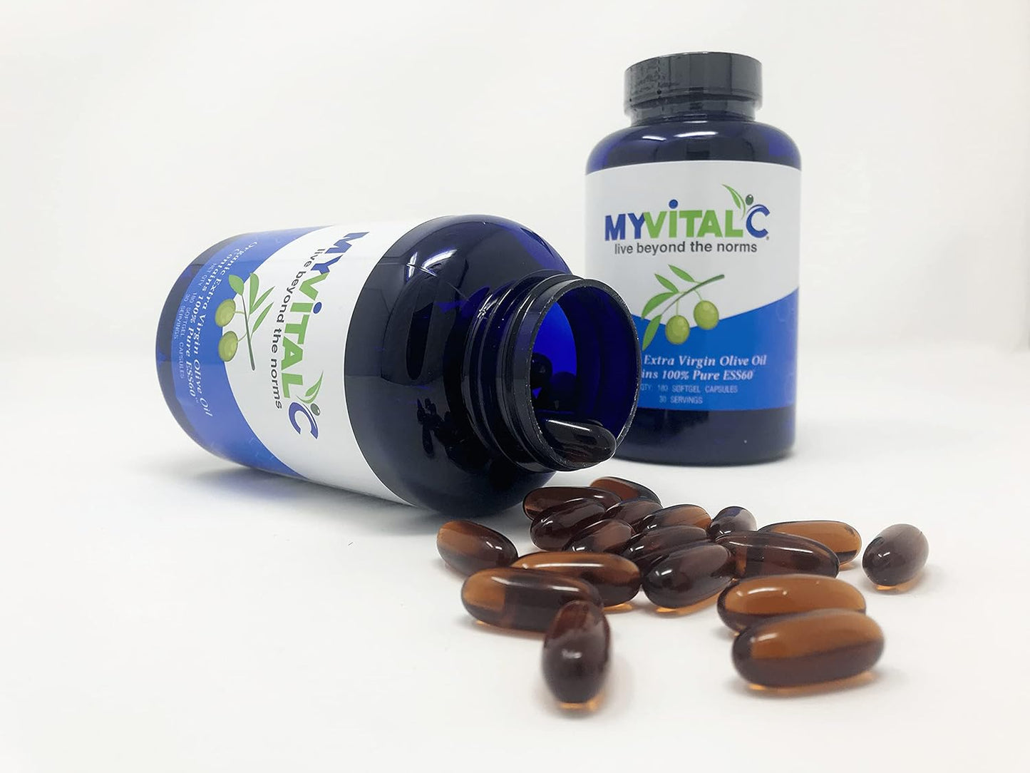 High Strength Antioxidant Supplement Softgel Capsules with Pure Olive Oil for Men & Women - 180 Softgels