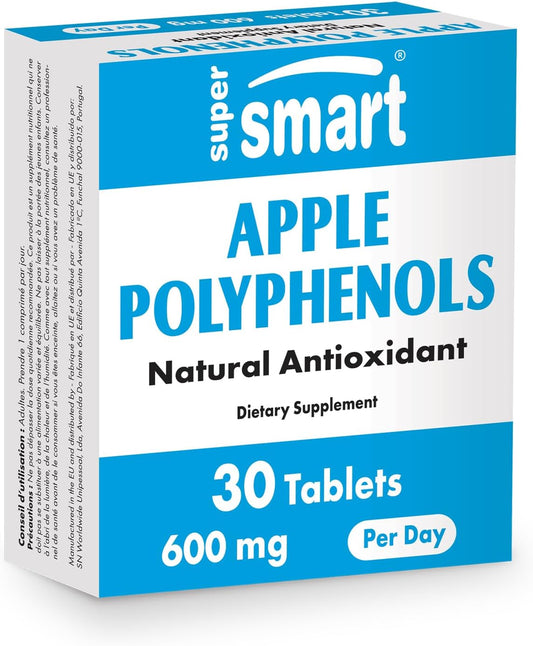 High Strength Apple Polyphenols Supplement - 600mg Daily Dose - 80% Polyphenols - Apple Extract Tablets - Non-GMO & Gluten Free