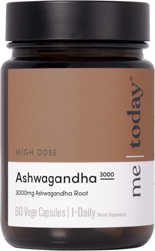 High Strength Ashwagandha Supplements for Stress Relief & Mental Function - Vegetarian Capsules - 60 Count