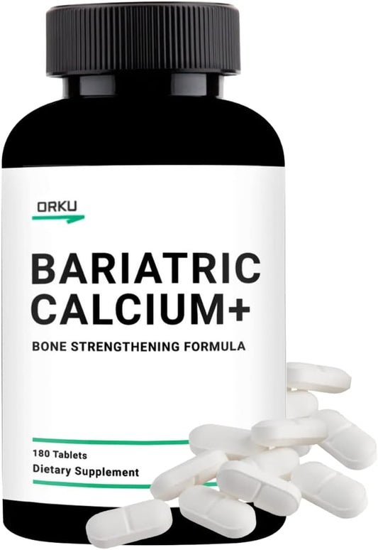High Strength Bariatric Calcium Citrate Pills with Vitamin D & Magnesium - 1200mg - Non-Chewable Tablets