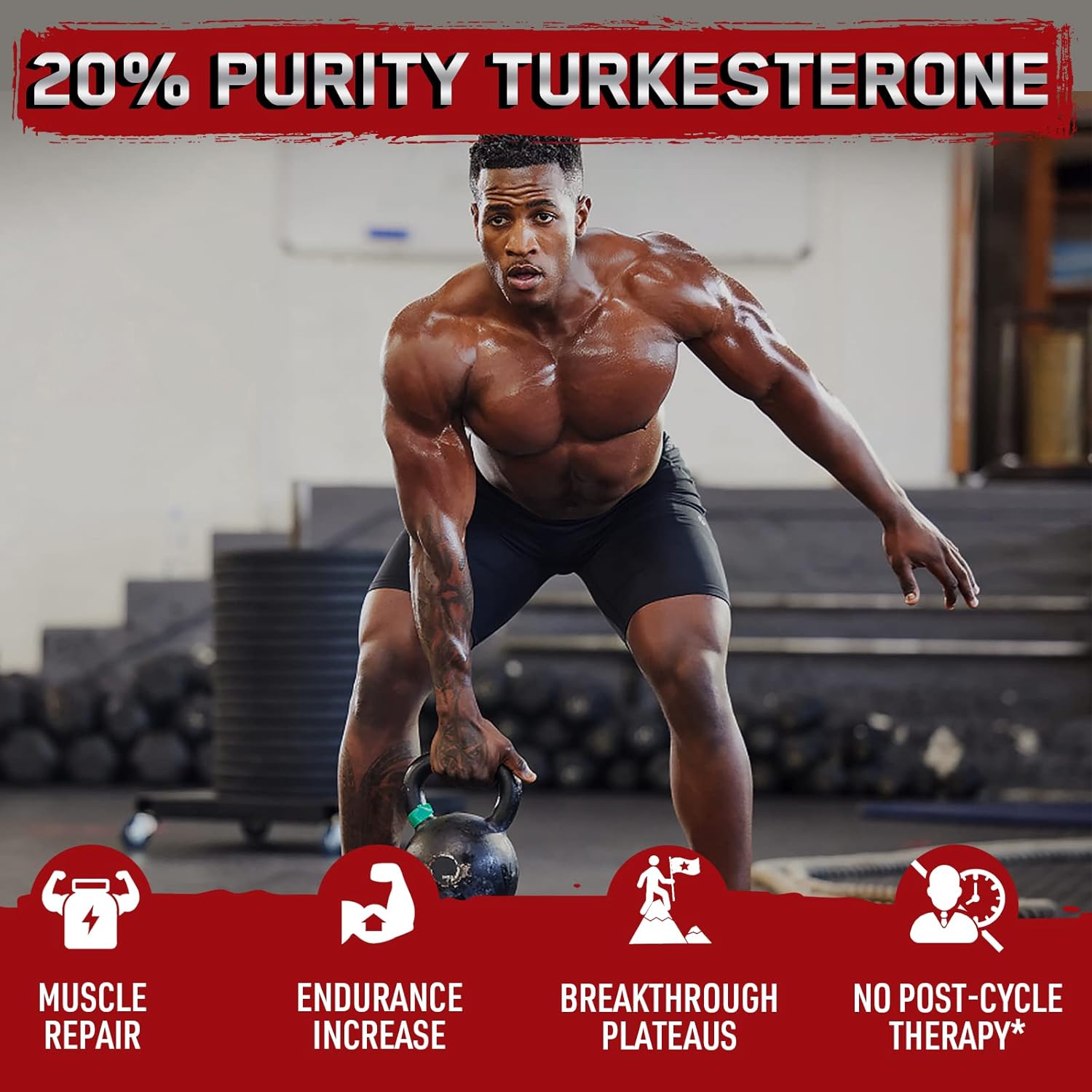 High Strength Beta Ecdysterone & Turkesterone Supplements - 1400mg, 98% Beta Ecdysterone, 20% Turkesterone Extract - Muscle Mass, Strength, Protein Synthesis - 120 Capsules