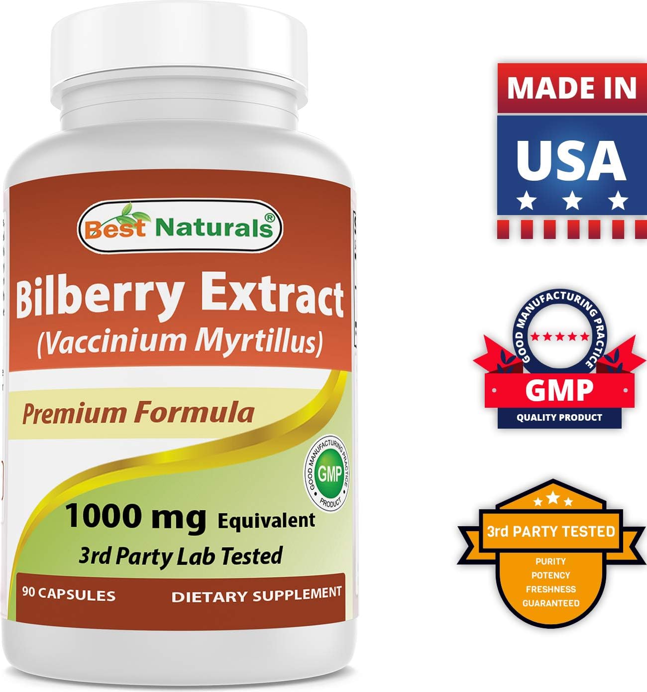 High Strength Bilberry Extract & Eyebright Capsules - 1000mg Bilberry & 470mg Eyebright for Eye Health