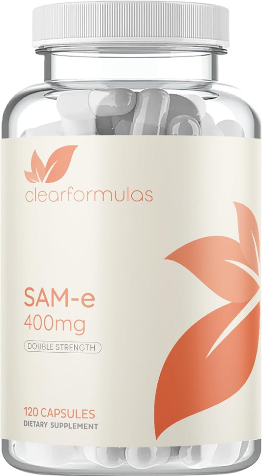 High Strength Bioactive SAM-e 400mg Supplement for Joint, Liver, and Mood Support - Vegan, Non-GMO, Preservative Free - Made in the USA - 120 Servings