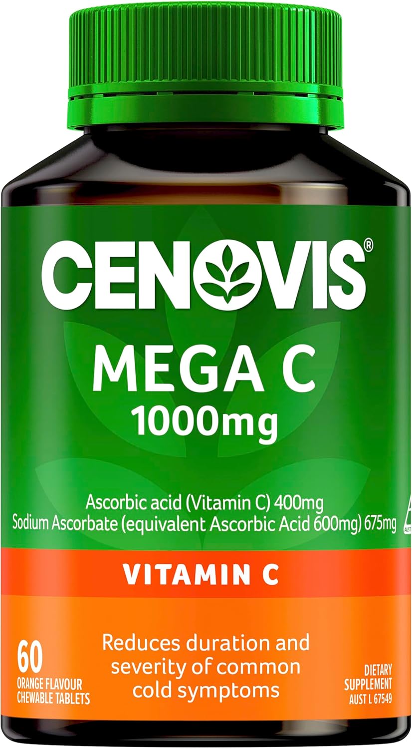 High Strength Cenovis Orange Flavour 1000mg Tablets for Immune Support