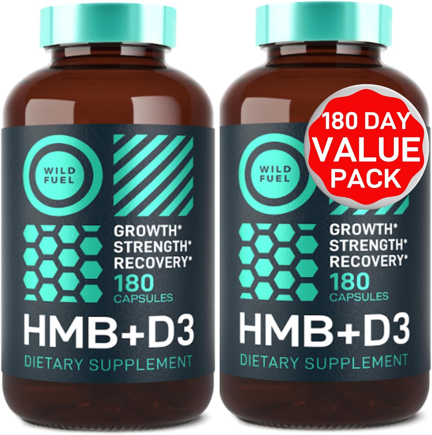High Strength HMB and Vitamin D3 Muscle Supplement - 1,000 MG Capsules for Growth, Recovery, and Performance - 360 Count