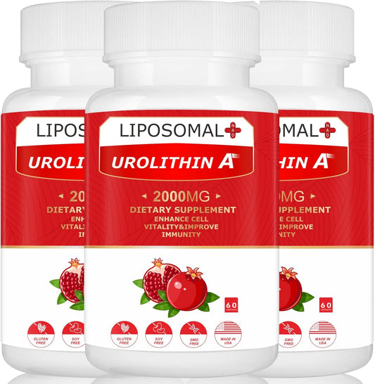 High Strength Liposomal Urolithin A Supplement for Energy - 2000MG, 180 Capsules
