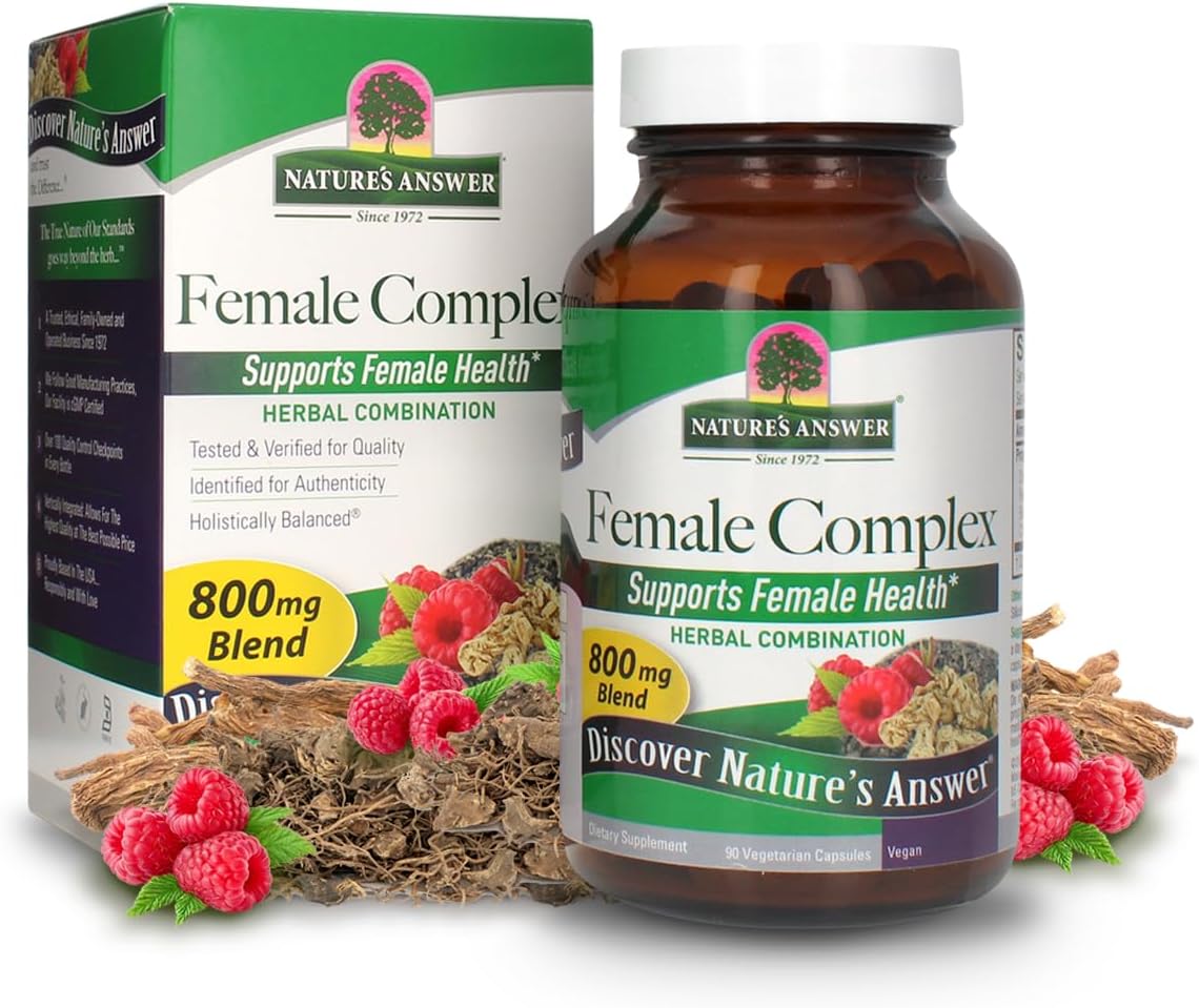 High Strength Nature's Answer Female Complex Dietary Supplement - 90 Capsules, Vegetarian & Vegan Friendly