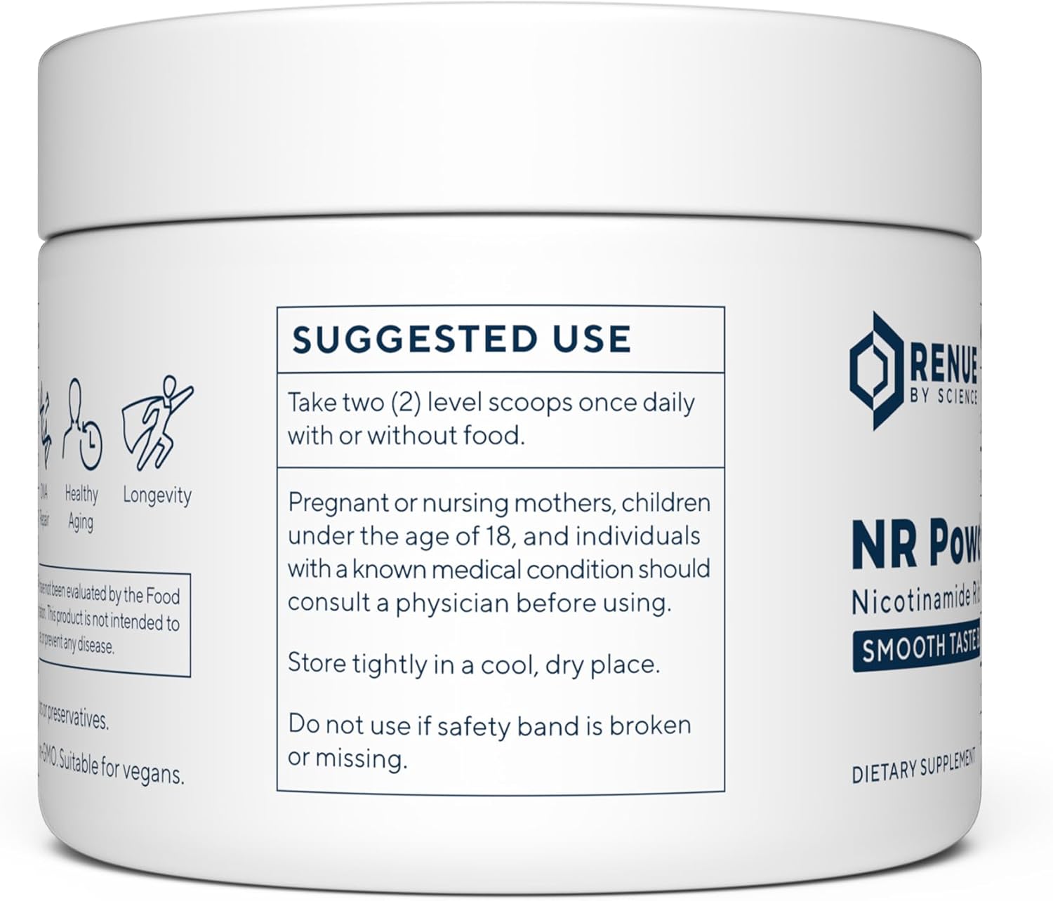 High Strength Nicotinamide Riboside Powder | 1000mg NR NAD Sublingual Citrus Flavor | USA-Made & Third-Party Tested | 60 Servings