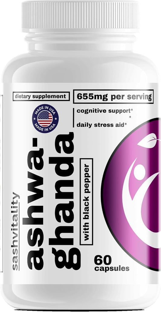 High Strength SASH Vitality Ashwagandha Capsules for Men & Women - 60 Capsules