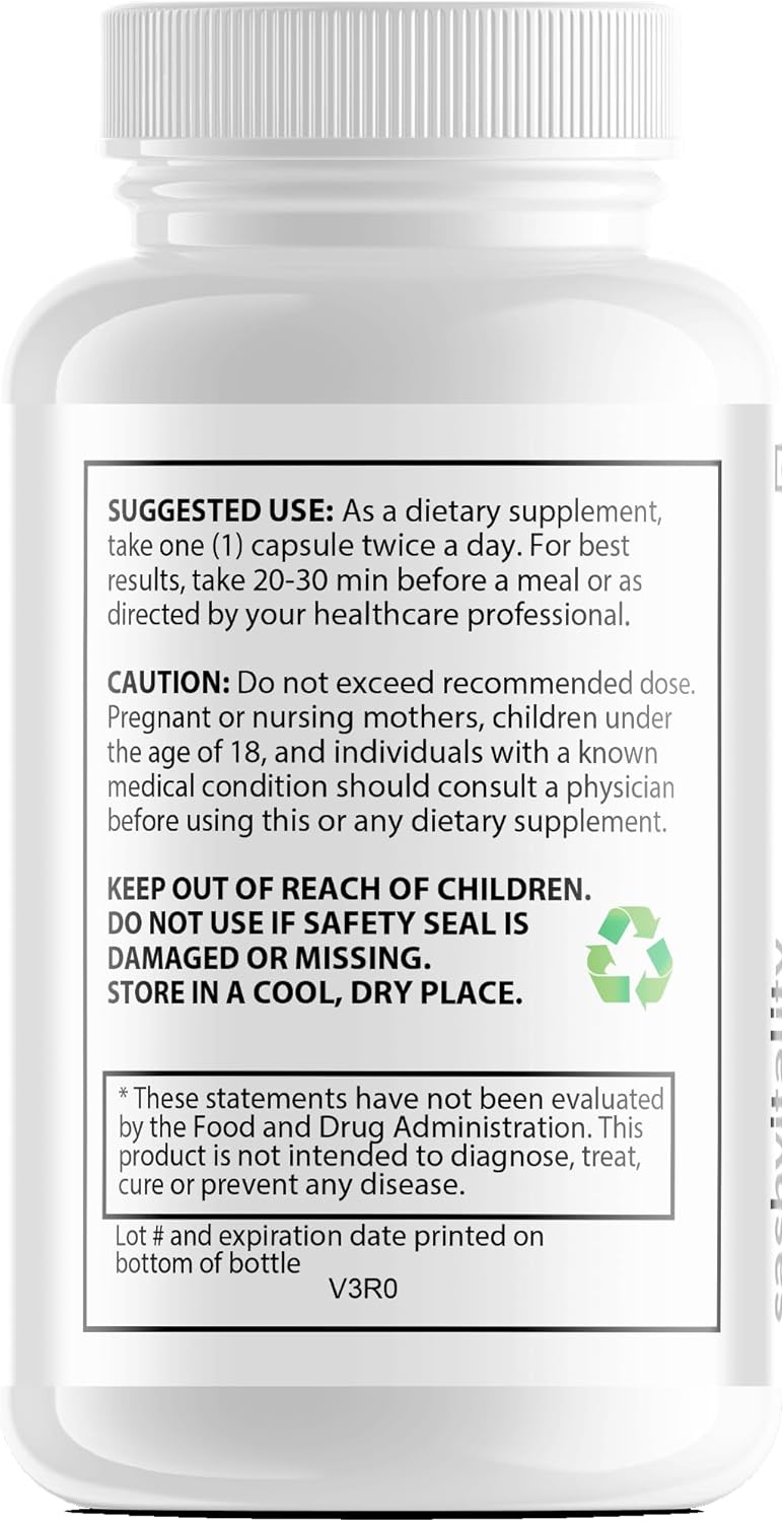 High Strength SASH Vitality Ashwagandha Capsules for Men & Women - 60 Capsules