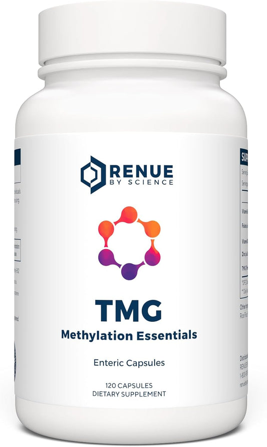 High Strength TMG Supplements with Vitamin B12, B6, Folate & Zinc | 120 Capsules - 900mg TMG | Made in USA & Third-Party Tested