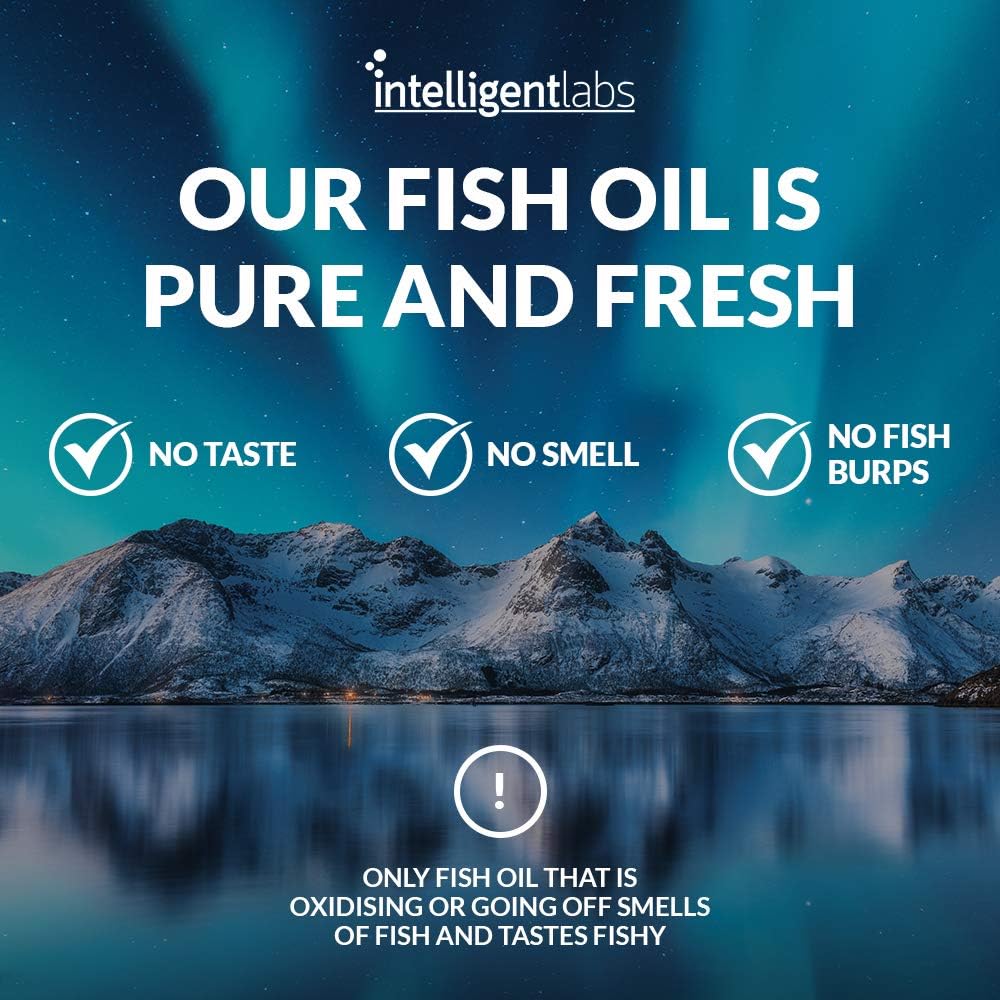 High Strength Triglyceride Omega-3 Fish Oil Capsules | 2250mg per Serving | Burpless | Cardiovascular, Brain, Joint, Eye Support | 120 Softgels