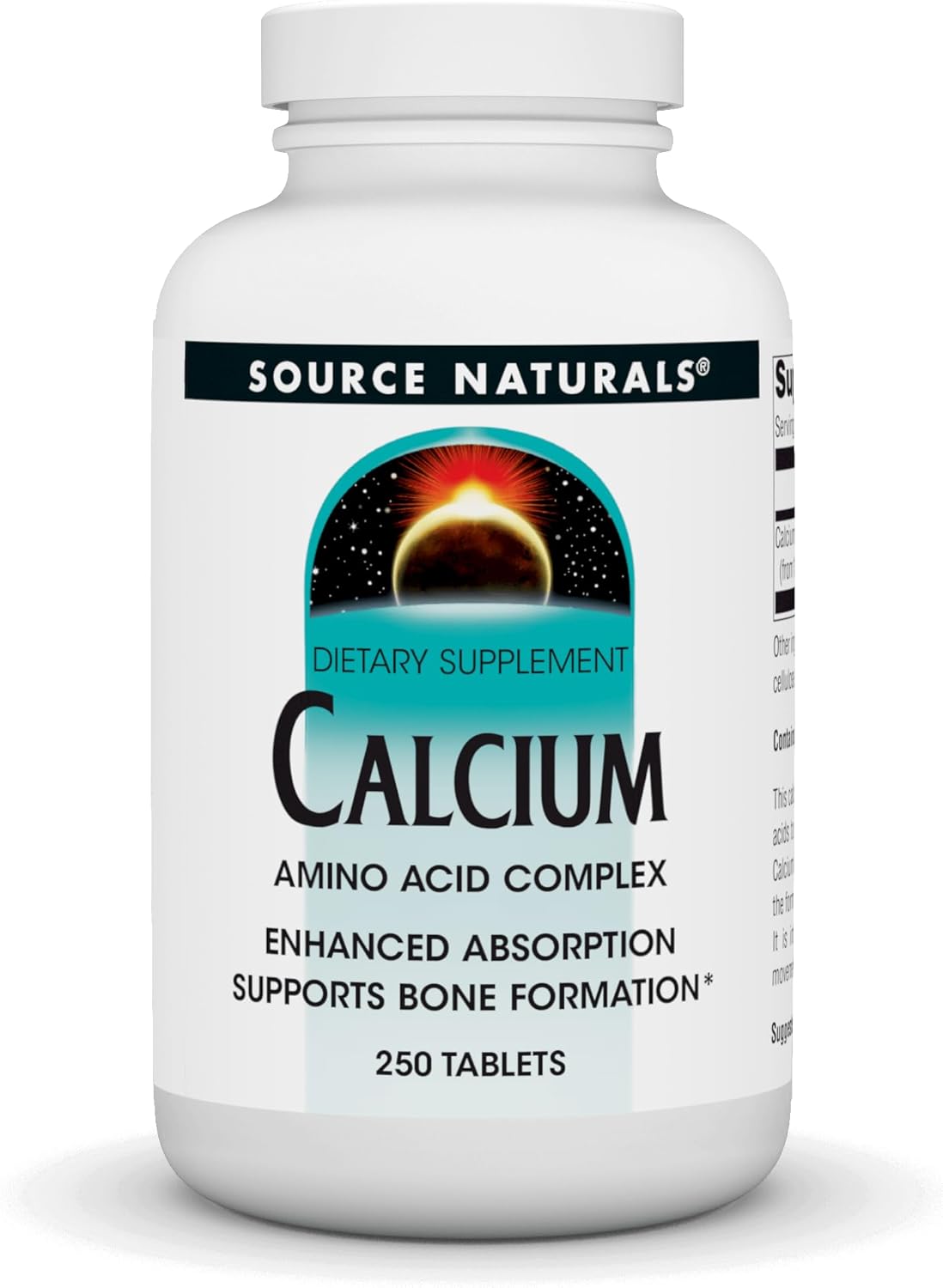Highly Absorbable Calcium Amino Acid Complex for Bone Health - 250 Tablets
