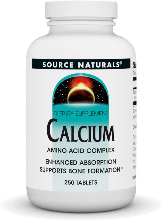 Highly Absorbable Calcium Amino Acid Complex for Bone Health - 250 Tablets