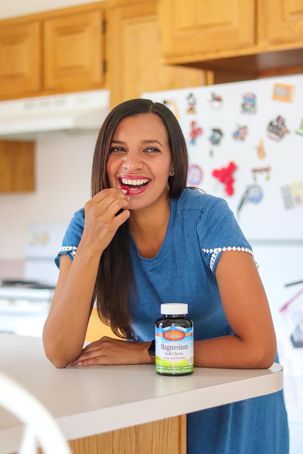 Highly Absorbable Carlson Magnesium Soft Chews - Berries & Creme Flavor - 40 Vegetarian Soft Chews for Muscle Relaxation & Overall Health