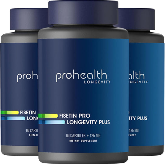 Highly Absorbable Fisetin Supplements with Powerful Antioxidant Benefits - 125mg X 60 Servings (3 Pack)