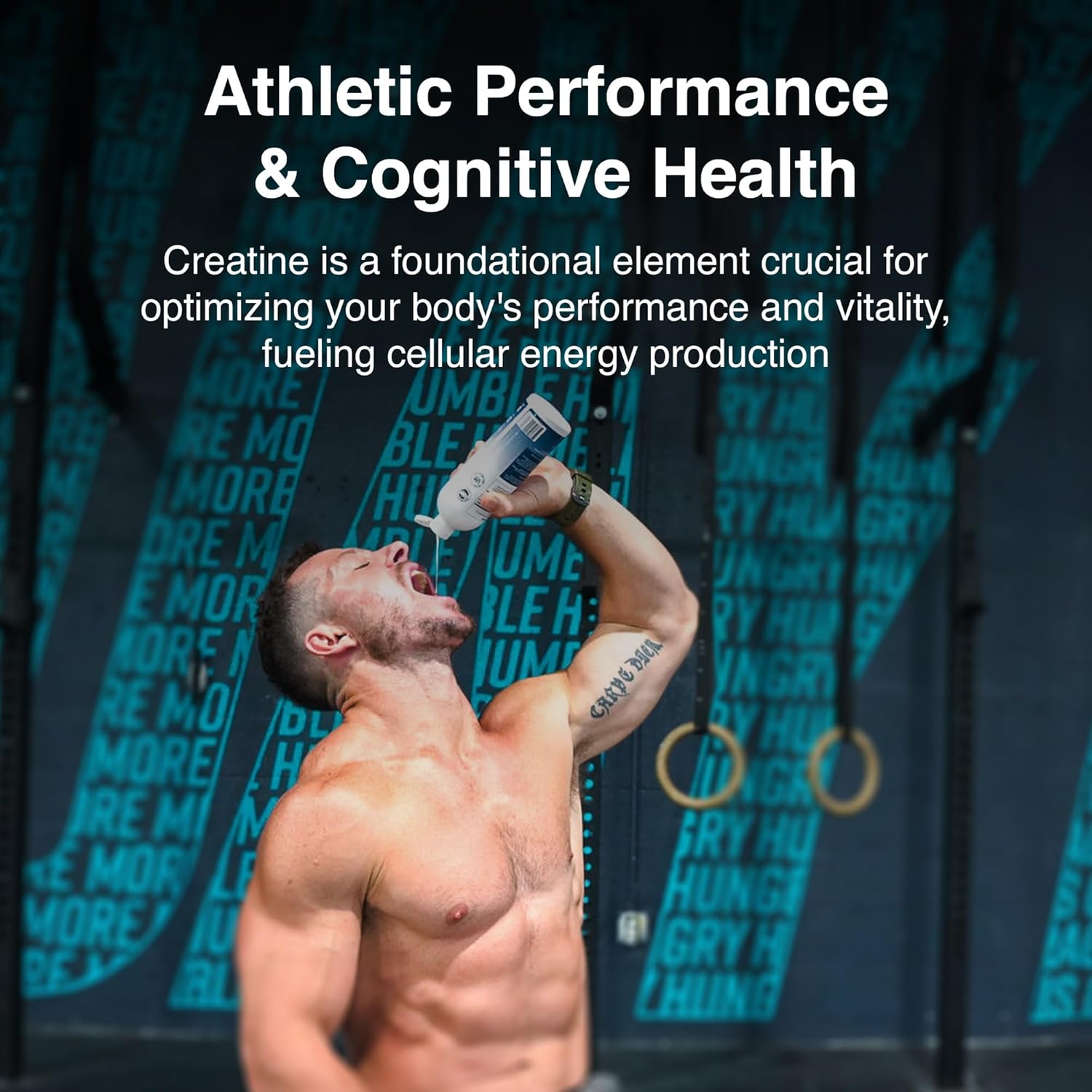 Highly Absorbable Liquid Creatine Supplement for Lean Muscle Mass, Recovery, Brain Function, & Energy Production