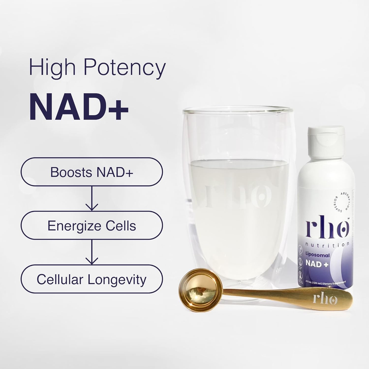 Highly Absorbable Liquid NAD+ Supplement for Cellular Longevity and Energy Boost
