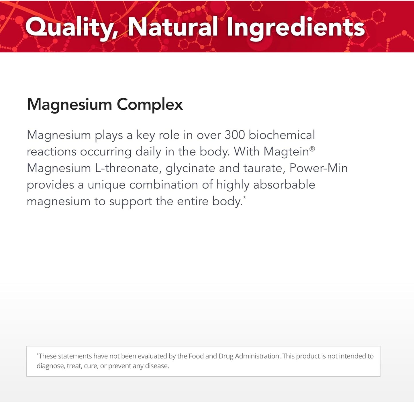 Highly Absorbable Magnesium Complex - Physician's Strength Power-Min Capsules - Total Body Support - 90 Capsules - 30 Servings
