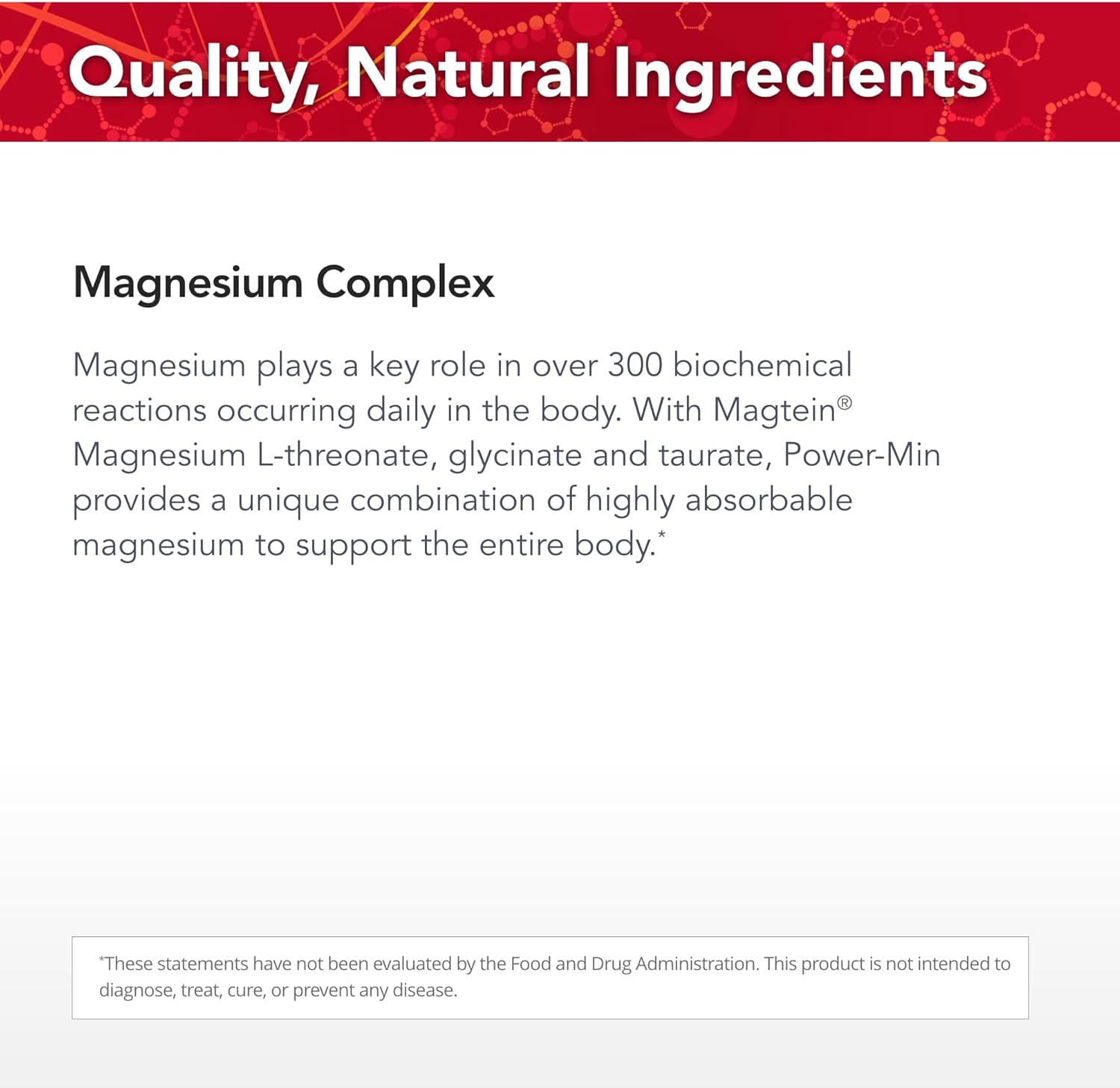 Highly Absorbable Magnesium Complex - Physician's Strength Power-Min Capsules - Total Body Support - 90 Capsules - 30 Servings