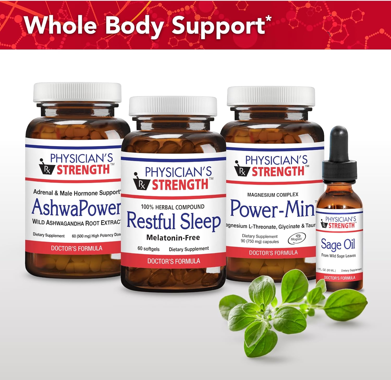 Highly Absorbable Magnesium Complex - Physician's Strength Power-Min Capsules - Total Body Support - 90 Capsules - 30 Servings