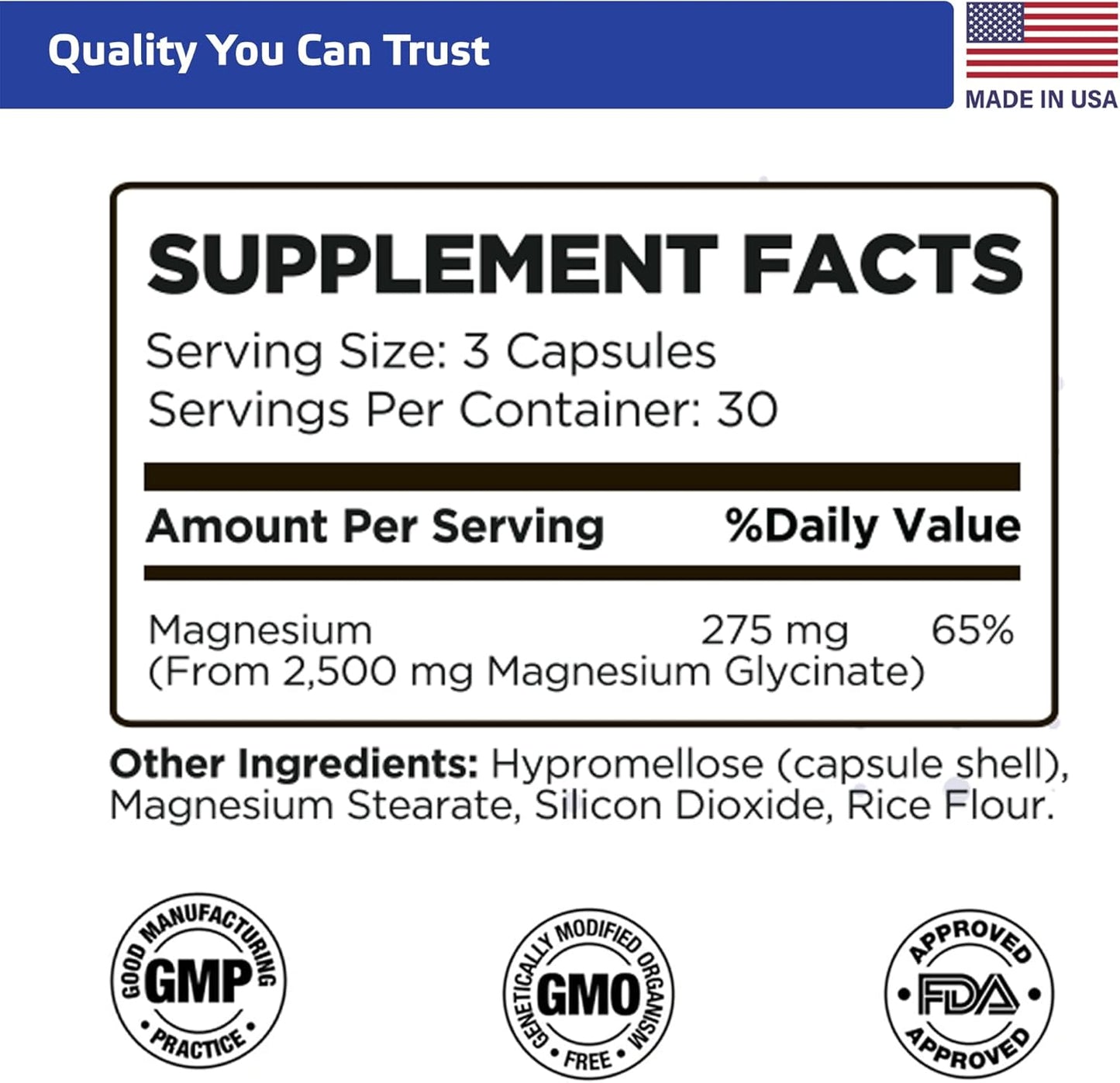 Highly Absorbable Magnesium Glycinate Capsules for Sleep, Muscle Relaxation, and Heart Health - Chelated Complex for Energy and Bone Support - 90 Count