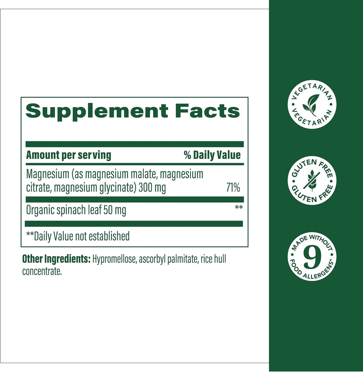 Highly Absorbable MegaFood Magnesium 300mg Capsules - Supports Heart, Nerve Health & Relaxation - Blend of Magnesium Glycinate, Citrate, Malate - 60 Caps (30 Servings)