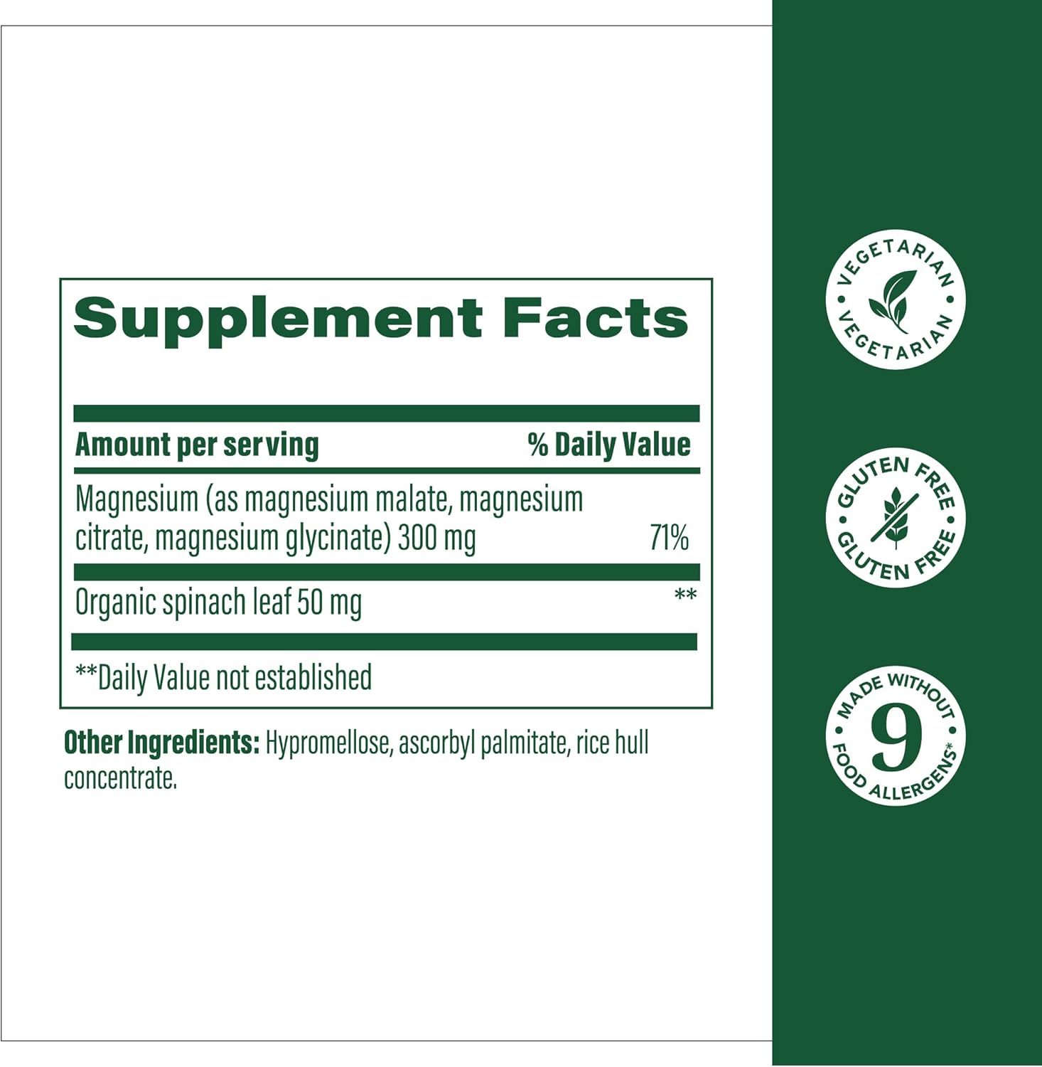 Highly Absorbable MegaFood Magnesium 300mg Capsules - Supports Heart, Nerve Health & Relaxation - Blend of Magnesium Glycinate, Citrate, Malate - 60 Caps (30 Servings)