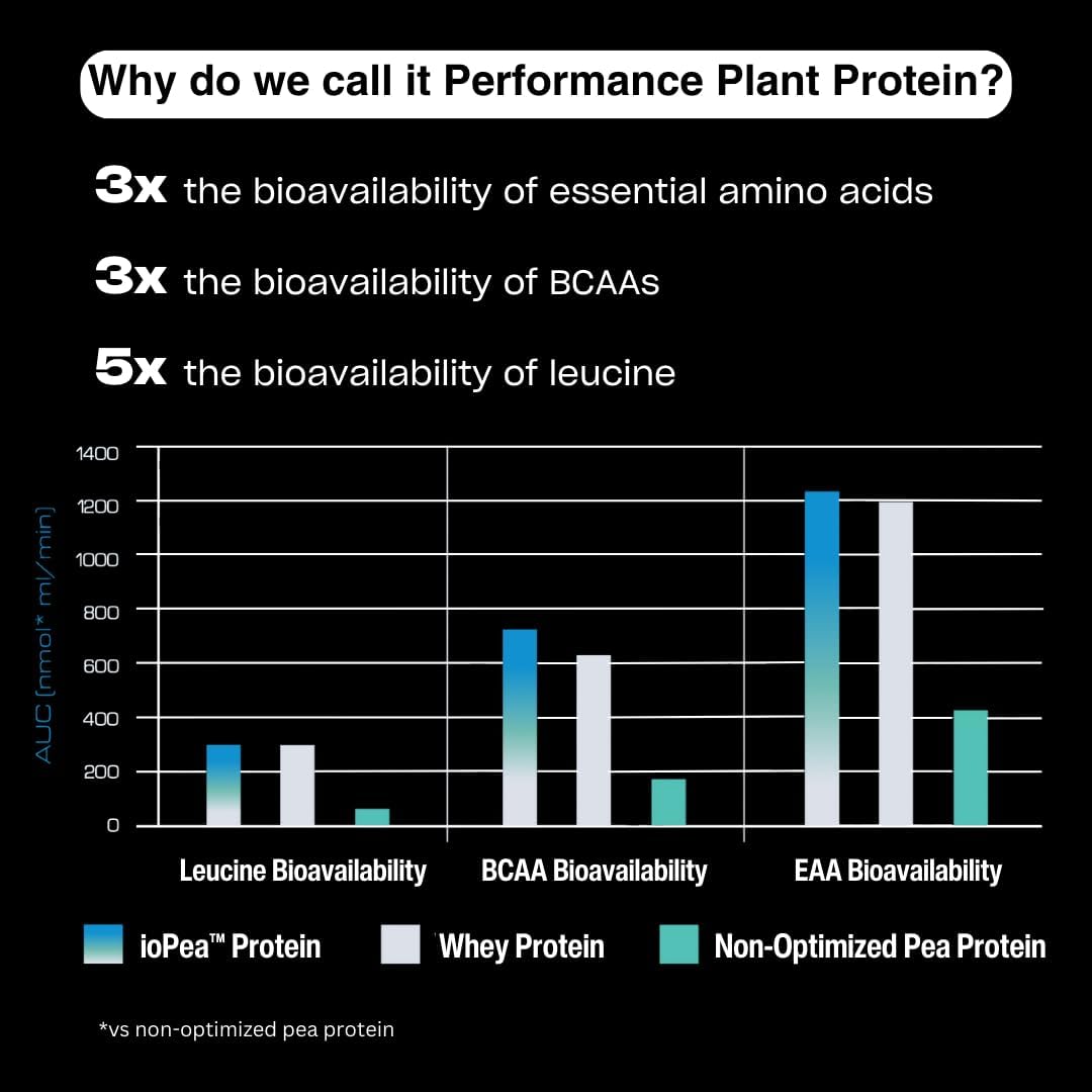 Highly Bioavailable Chocolate Plant Protein Powder for Lean Muscle Support - Vegan, Gluten Free, Dairy Free - 1.2lb