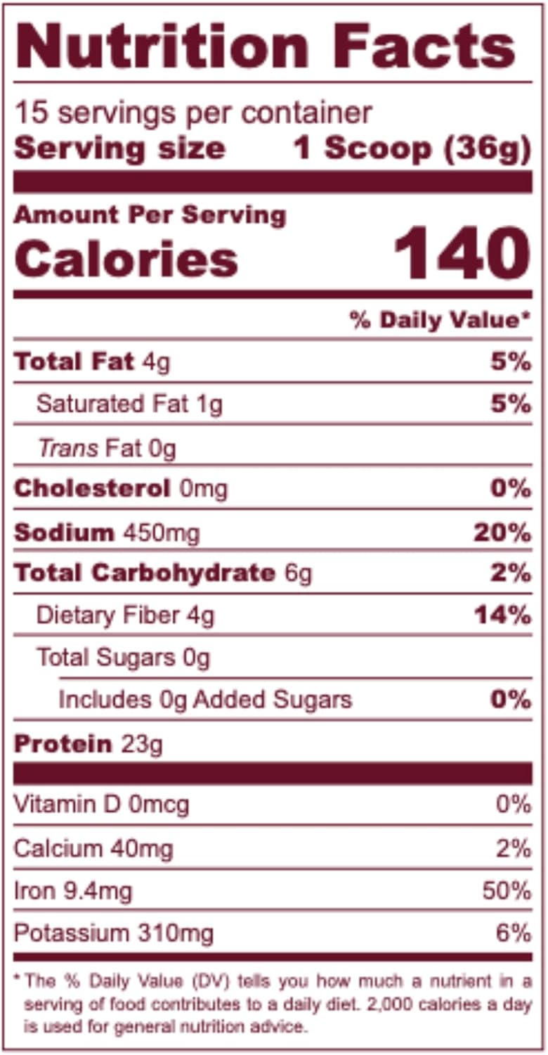 Highly Bioavailable Chocolate Plant Protein Powder for Lean Muscle Support - Vegan, Gluten Free, Dairy Free - 1.2lb