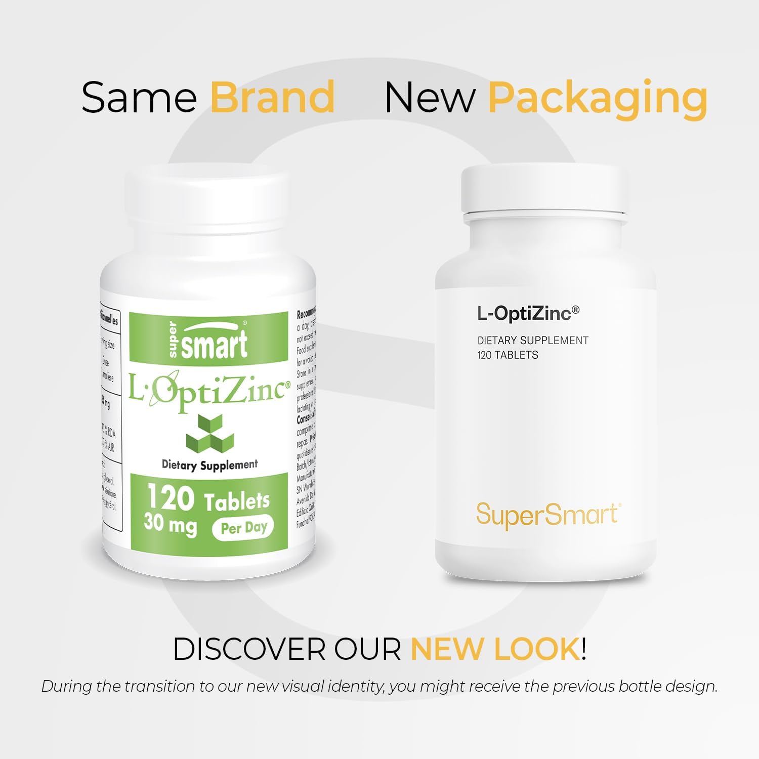 Highly Bioavailable L-OptiZinc 30mg Daily Supplement - Zinc Methionine Tablets - Patented Formula with Natural Sweet Taste - Non-GMO & Gluten Free - 120 Count