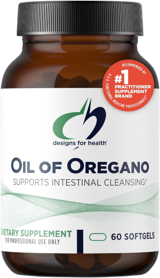 Highly Concentrated Carvacrol Oregano Oil Capsules for Intestinal Cleansing - Supports GI Health (60 Softgels) by Designs for Health