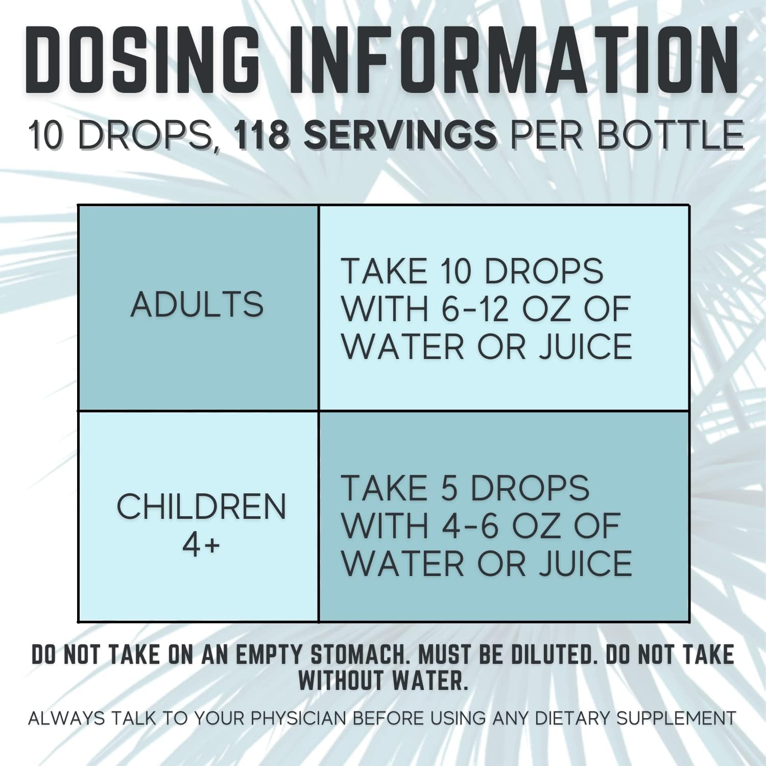 Highly Concentrated Liquid Ionic Manganese Supplement - 10 Drops = 5mg, 118 Servings - 2oz Bottle