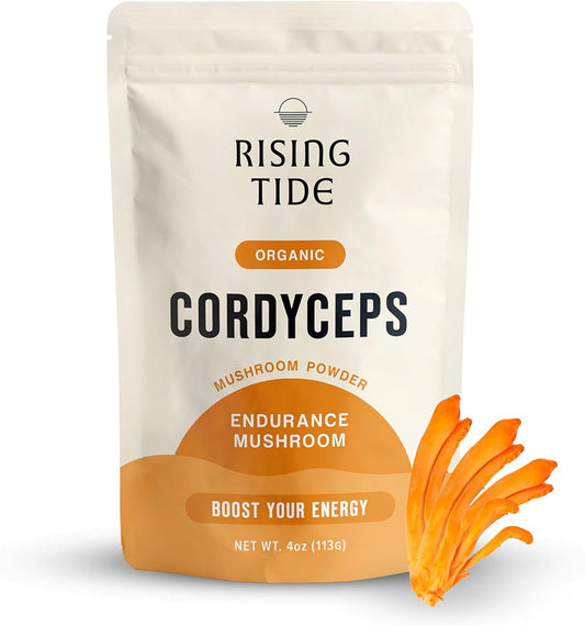 Highly Concentrated Organic Cordyceps Mushroom Powder for Energy, Stamina, and Athletic Performance - 4 OZ Vegan, Non-GMO