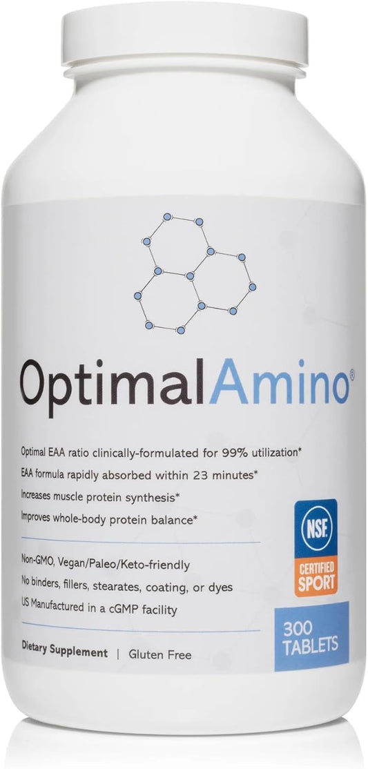 Highly Effective Essential Amino Acid (EAA) Supplement Tablets | 300 Count, Boost Muscle Recovery, Ideal for Pre/Post Workout | NSF Certified