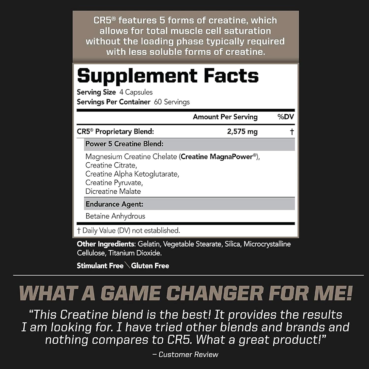 Highly Effective PMD CR5 Creatine Supplement for Muscle Growth and Strength Boost