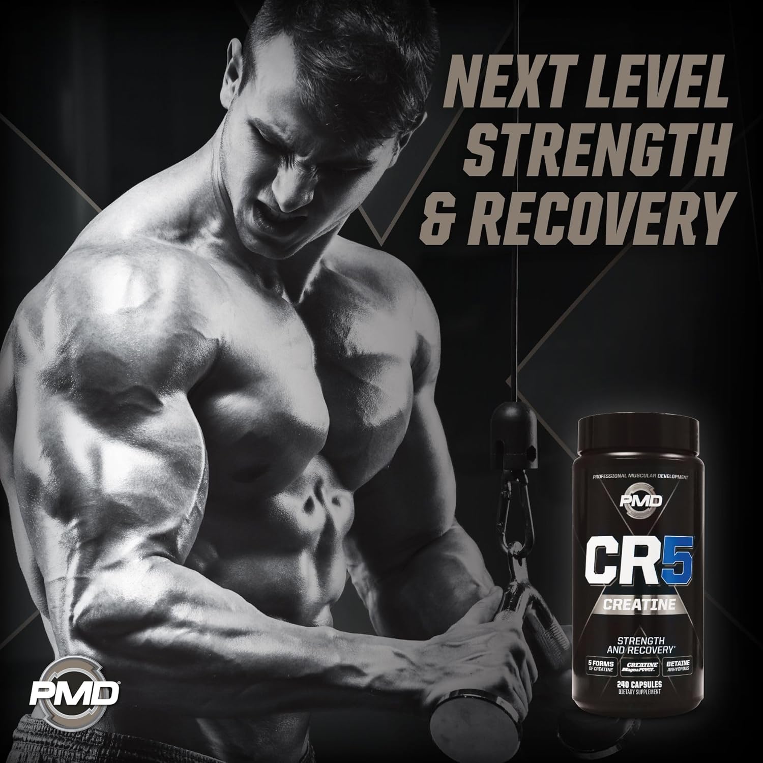 Highly Effective PMD CR5 Creatine Supplement for Muscle Growth and Strength Boost
