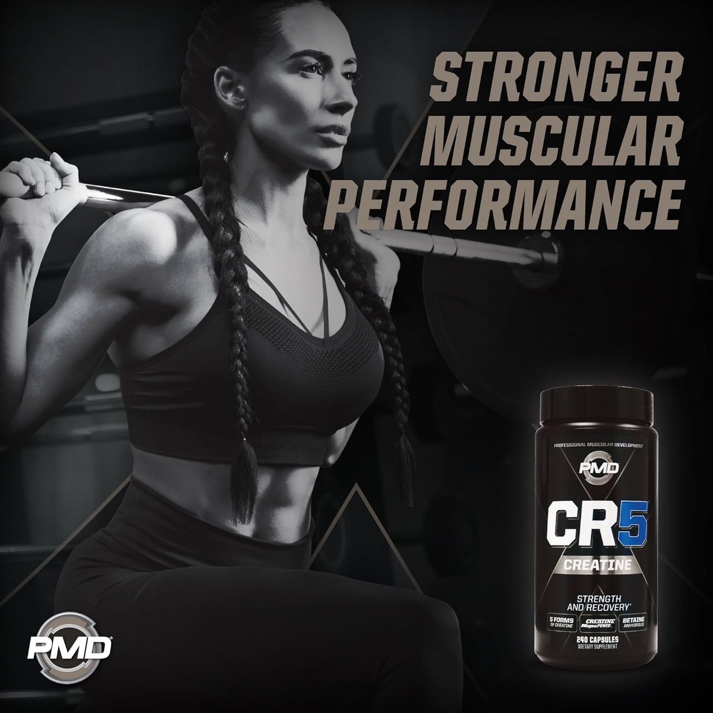 Highly Effective PMD CR5 Creatine Supplement for Muscle Growth and Strength Boost