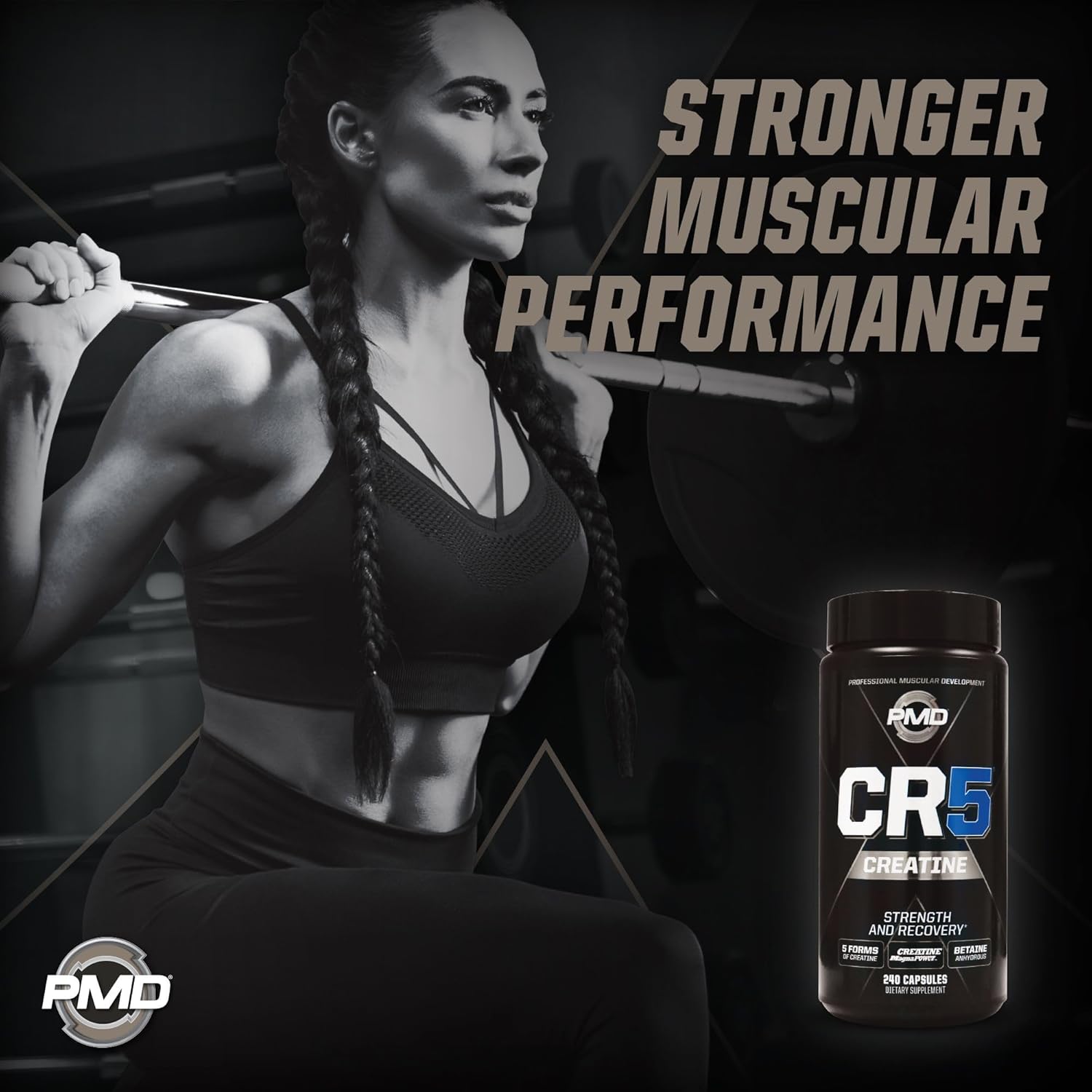 Highly Effective PMD CR5 Creatine Supplement for Muscle Growth and Strength Boost