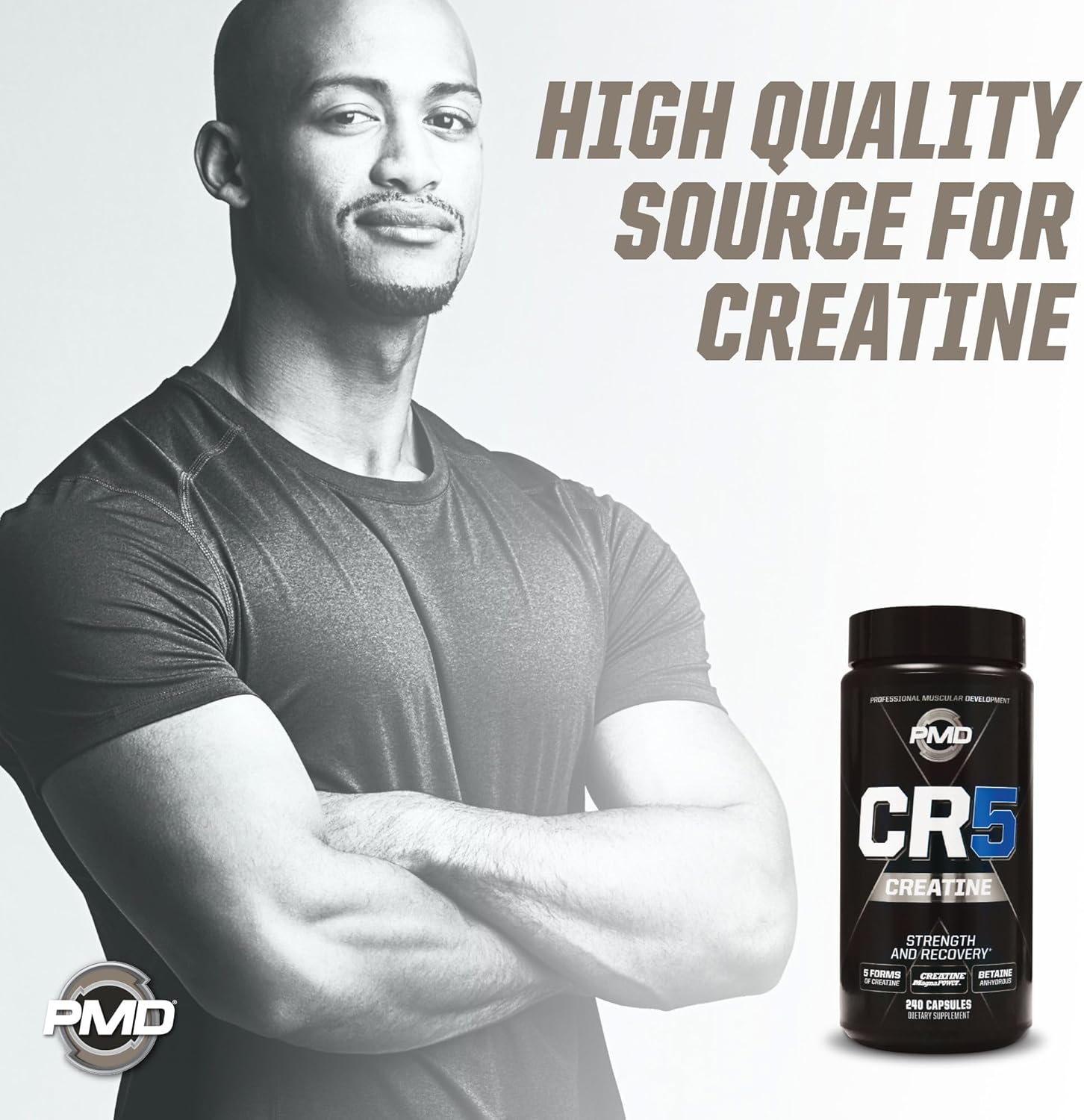Highly Effective PMD CR5 Creatine Supplement for Muscle Growth and Strength Boost