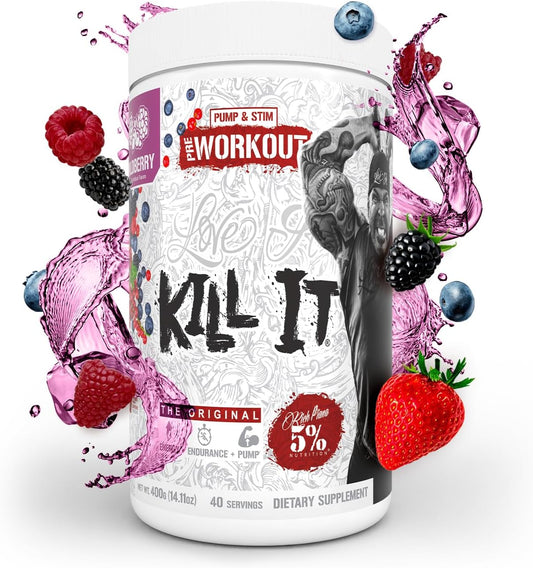 Highly Effective Pre-Workout Powder with Creatine, Caffeine, Beta Alanine, and Hydroprime Glycerol for Pump, Strength, and Endurance - 14.11 oz, 40 Servings (Wildberry Flavor)