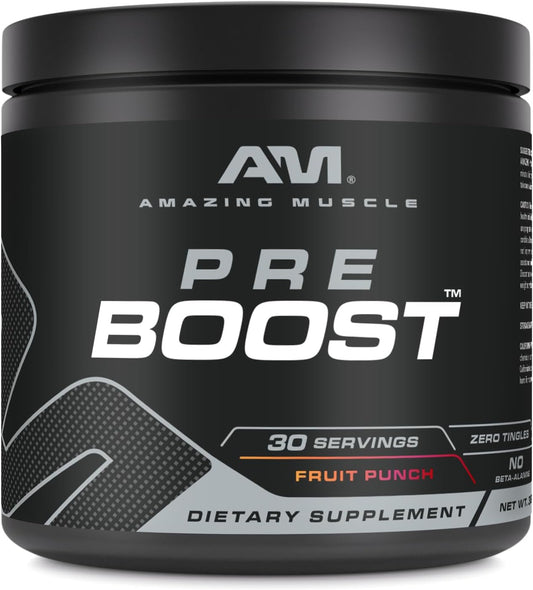 Highly Effective Pre-Workout Supplement | 30 Servings, 324g | Fruit Punch Flavor | Made in USA | Boost Your Muscles