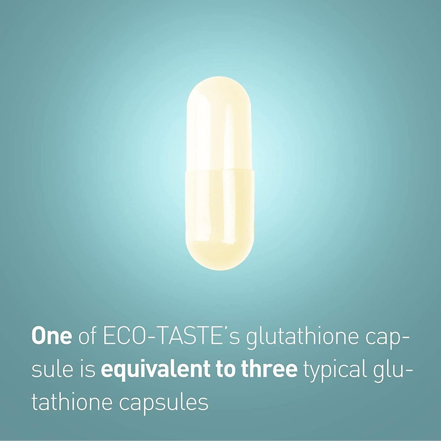 Highly Purified ECO-TASTE Glutathione Supplement - Reduced Form, 120 Capsules for Enhanced Absorption