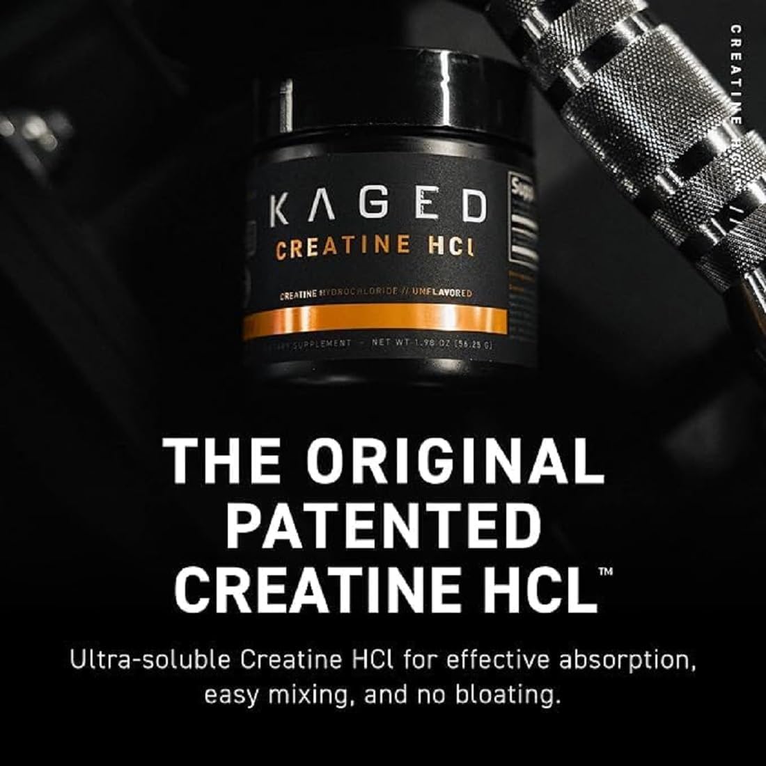Highly Soluble Kaged Creatine HCl Capsules for Muscle Building & Recovery - Unflavored Powder Pills with Patented Formula, 75 Servings