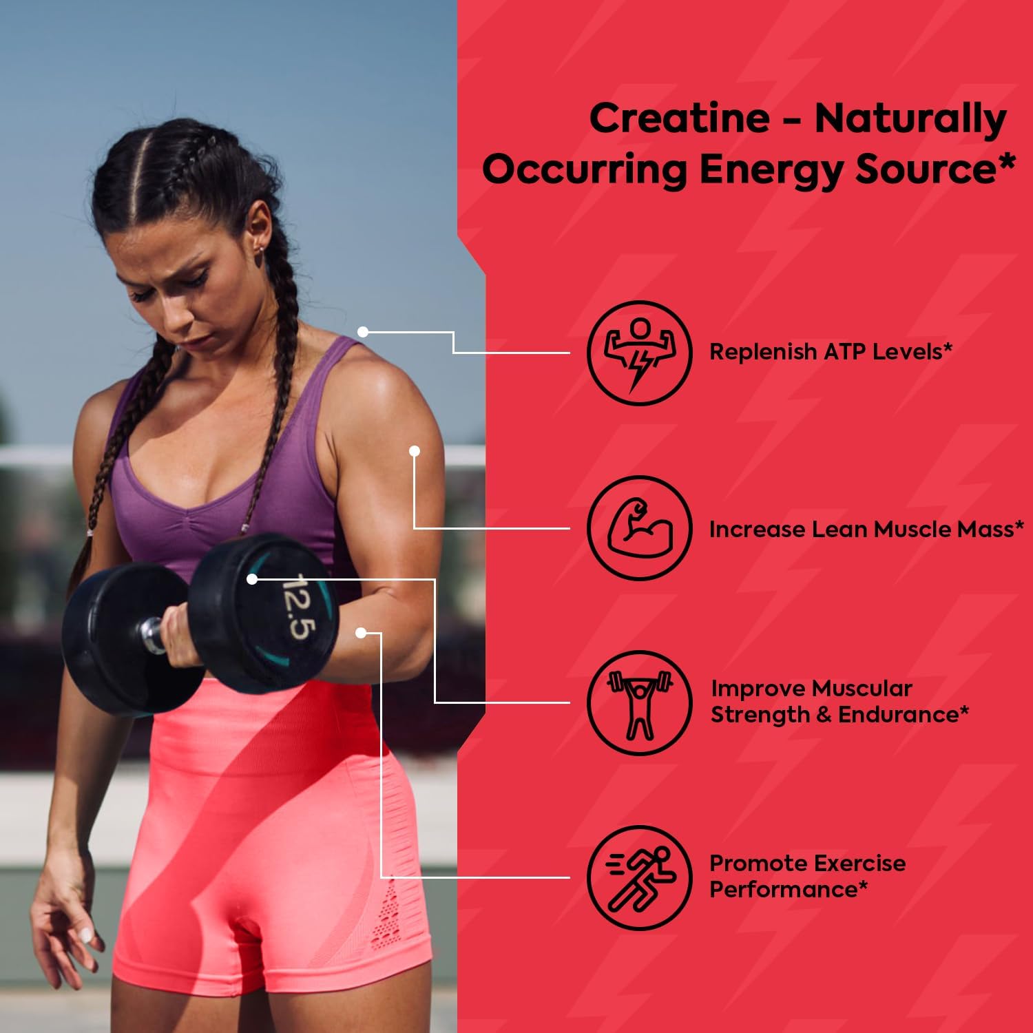Highly Soluble Unflavored Creatine Monohydrate Powder for Muscle Building, 5g Per Serving, Micronized Formula for Enhanced Performance, 45 Servings for Men & Women