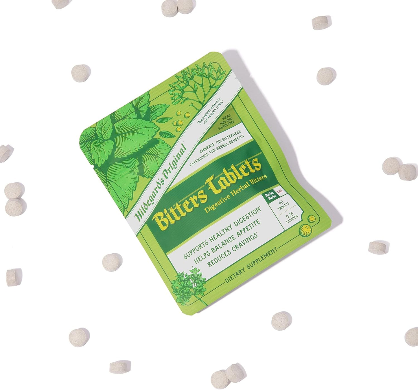 Hildegard's Original Bitters Tablets: Herbal Remedy for Fasting Support, Liver Cleanse, Heartburn Relief & Digestive Health