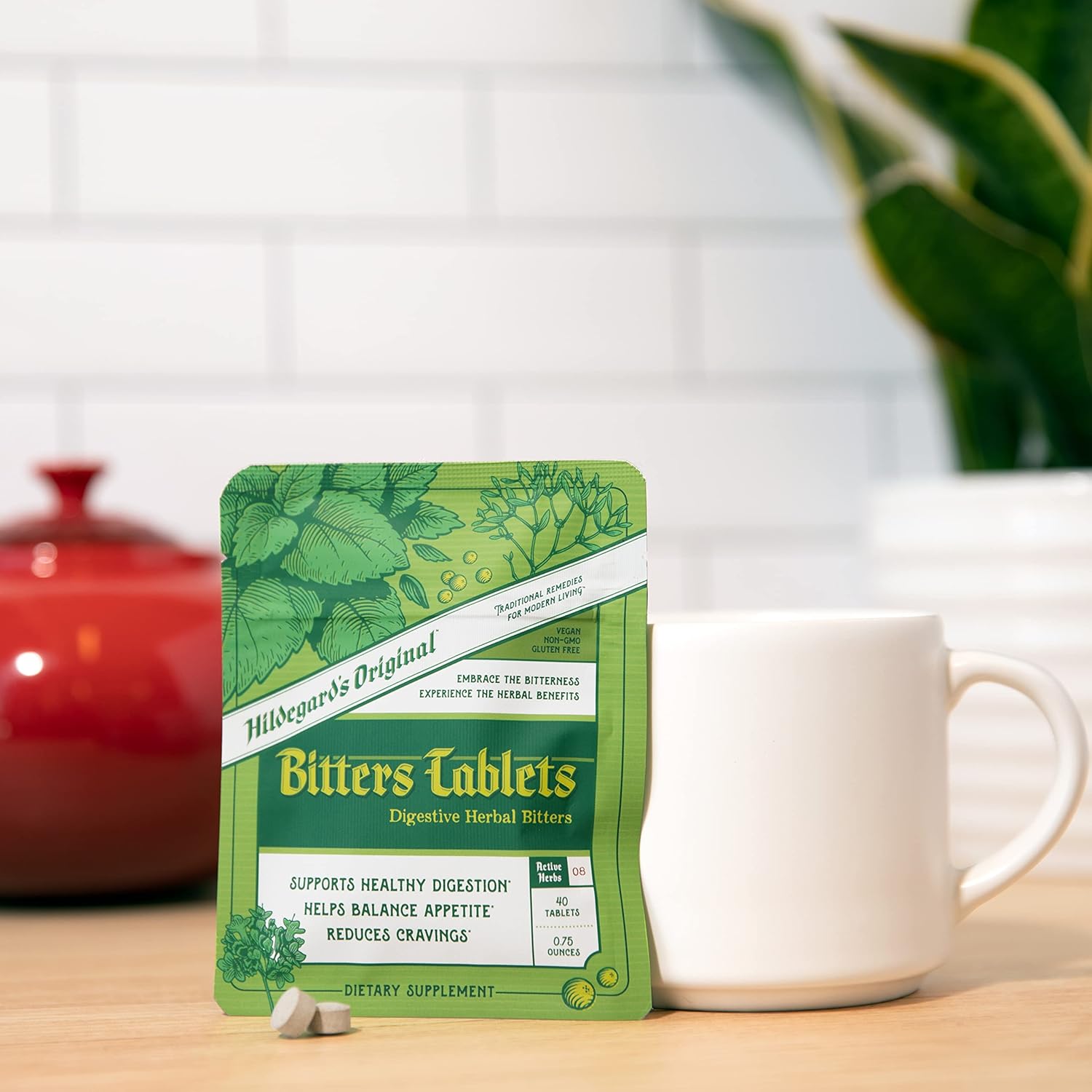 Hildegard's Original Bitters Tablets: Herbal Remedy for Fasting Support, Liver Cleanse, Heartburn Relief & Digestive Health