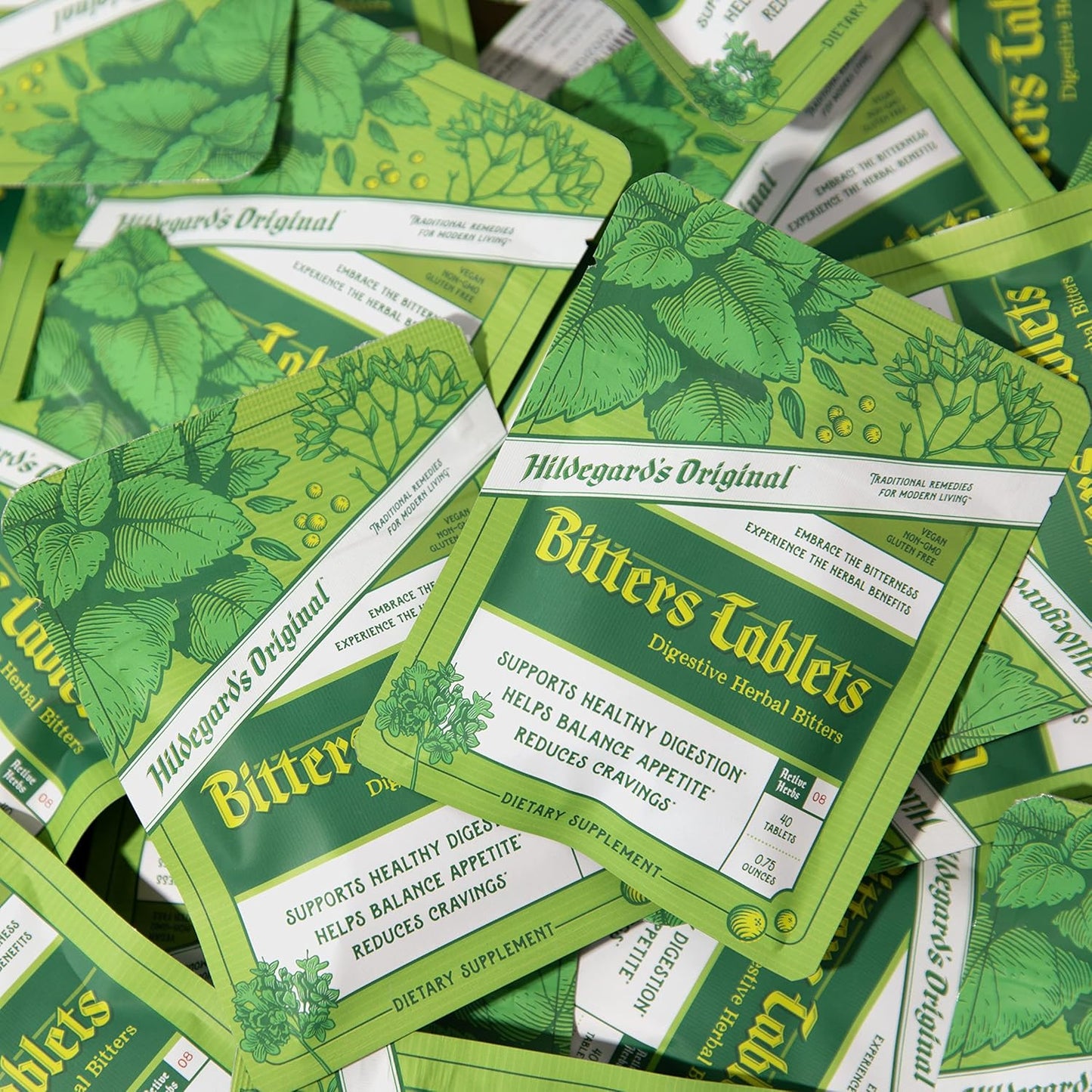 Hildegard's Original Bitters Tablets: Herbal Remedy for Fasting Support, Liver Cleanse, Heartburn Relief & Digestive Health